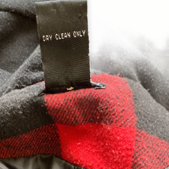 Wet Seal red black wide buffalo plaid jacket sweatersleeve size small - Picture 7 of 7